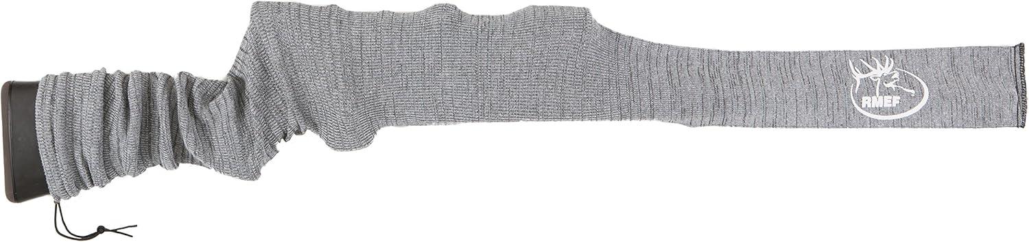 image:imageAllen Company Knit Gun Sock for RifleShotguns With or Without Scope AntiRust and SiliconeTreated for Gun Safe Bag and Case Storage Drawstring Closure 52 Gray 3 Pack