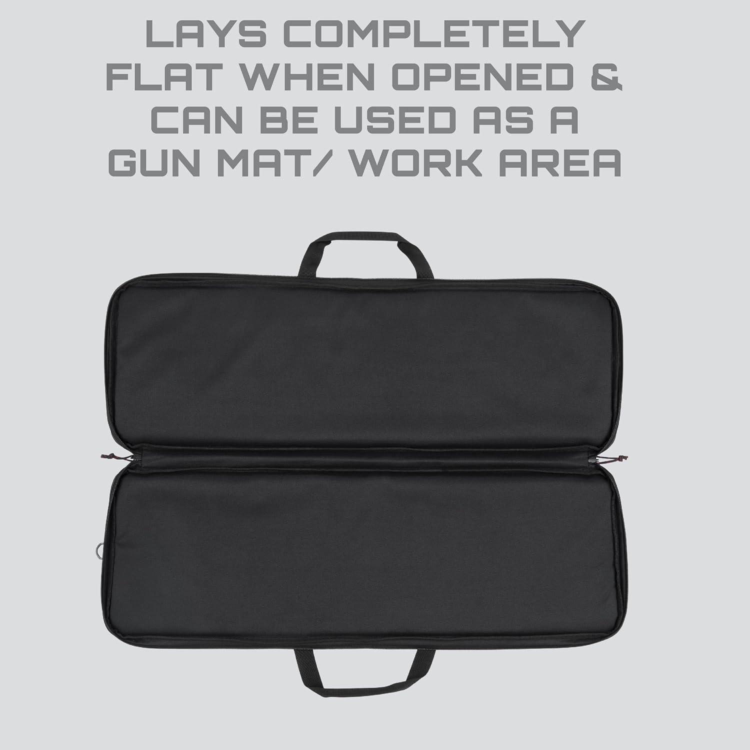 image:imageAllen Company TacSix 38 Lockable Division Tactical Gun Case Black