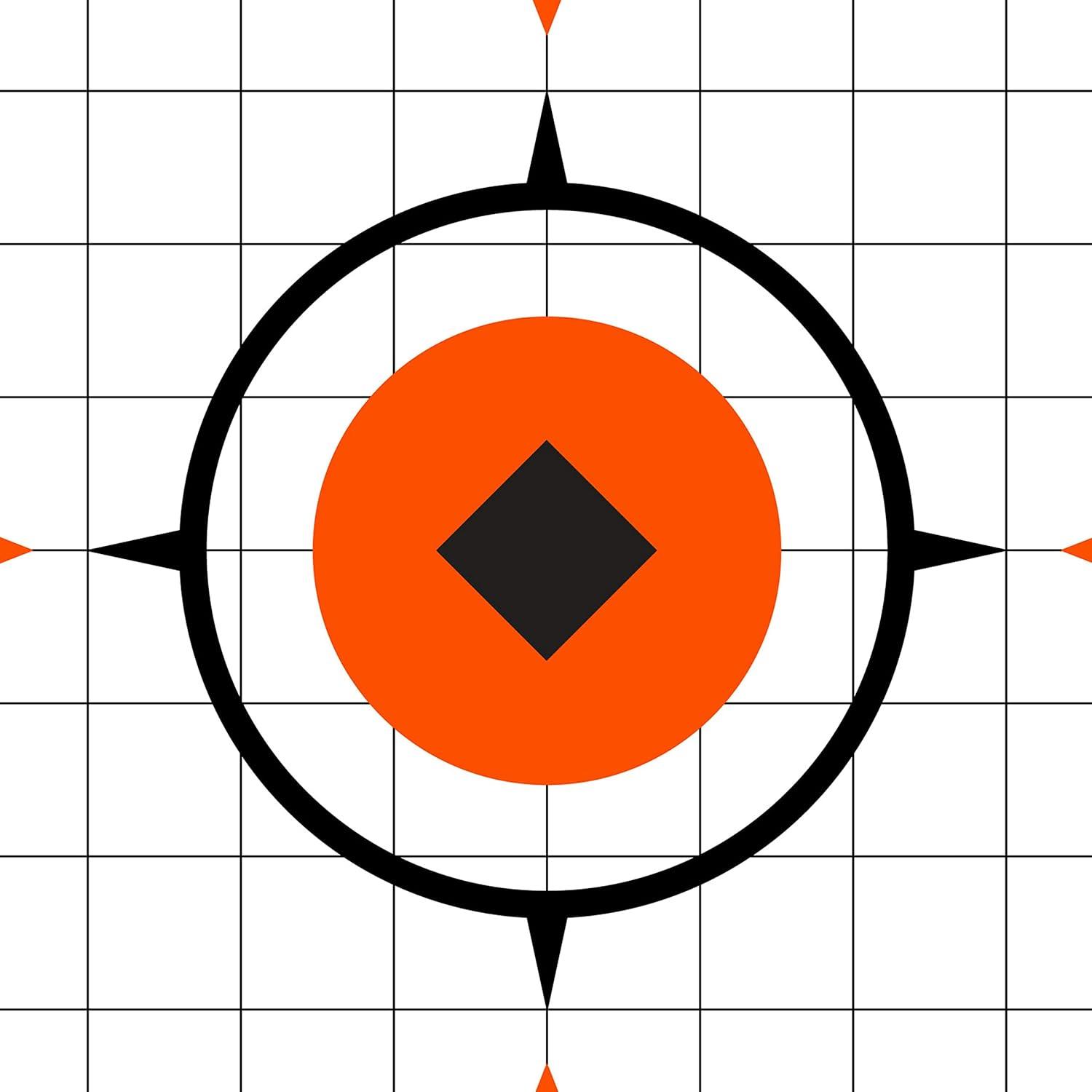 image:imageEZAim Paper Targets for Shooting by Allen Company SightIn Grid Gun Range and Shooting Practice Accessories 23 x 35 10Pack OrangeWhite