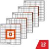 Allen Company Ez-Aim 12 inch x 12 inch Paper Grid Target, 12 Targets per Pack, Orange