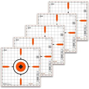 EZ-Aim Paper Targets for Shooting by Allen Company – Sight-In Grid – Gun Range and Shooting Practice Accessories – 23″ x 35″ – 10-Pack – Orange/White