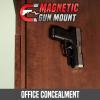 Allen Company Gun Magnet, Rubber Coated Magnetic Handgun Mount, 35 lbs, Black (18530)(1 Piece – 35 lbs)