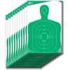 EZ Aim 12″ x 18″ Paper Shooting Targets Silhouette, High Contrast Green Design for Accuracy Training, Pistol Rifle Practice, 10 Pack