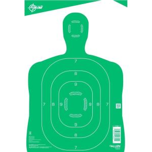 EZ Aim 12″ x 18″ Paper Shooting Targets Silhouette, High Contrast Green Design for Accuracy Training, Pistol Rifle Practice, 10 Pack