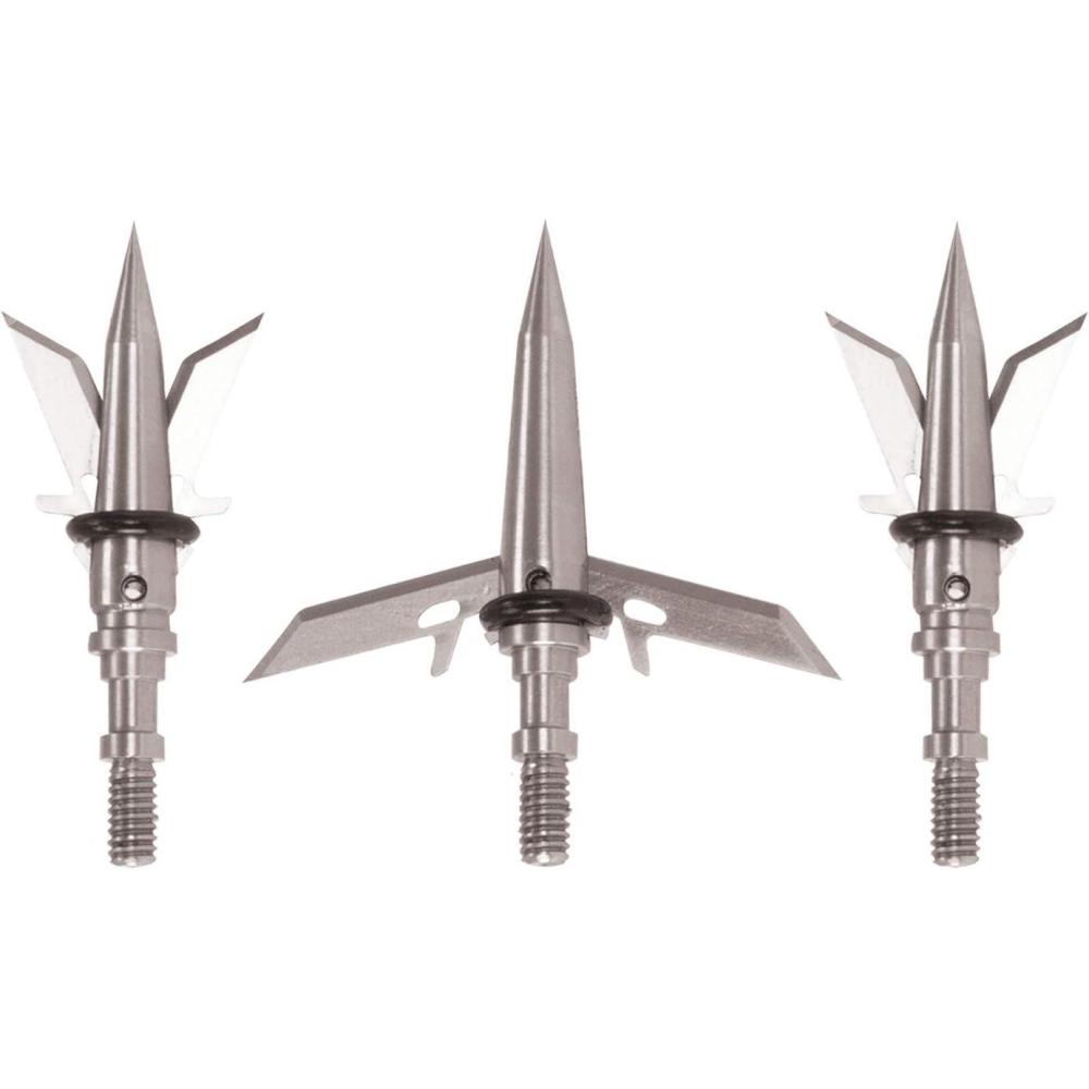 image:imageAllen Company Stryke Helios 2 Blade Steel Expandable Broadhead by Allen Company Swift Terminal Performance 100 Grain 175 1 34 Inch Cutting Diameter 3 Pack Metal