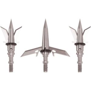 Allen Company Stryke Helios 2 Blade Steel Expandable Broadhead by Allen Company, Swift Terminal Performance, 100 Grain, 1.75 (1 3/4) Inch Cutting Diameter, 3 Pack, Metal
